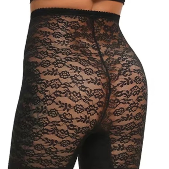 Lace High waist shaping panties. Vintage inspired, Long leg, _32" - 40" waist - Picture 5 of 9